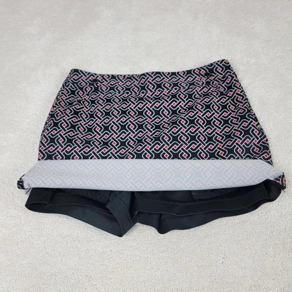EP Pro‎ Golf Skort Womens 4 Navy Blue Geometric Chain Link Athletic Tennis Skirt